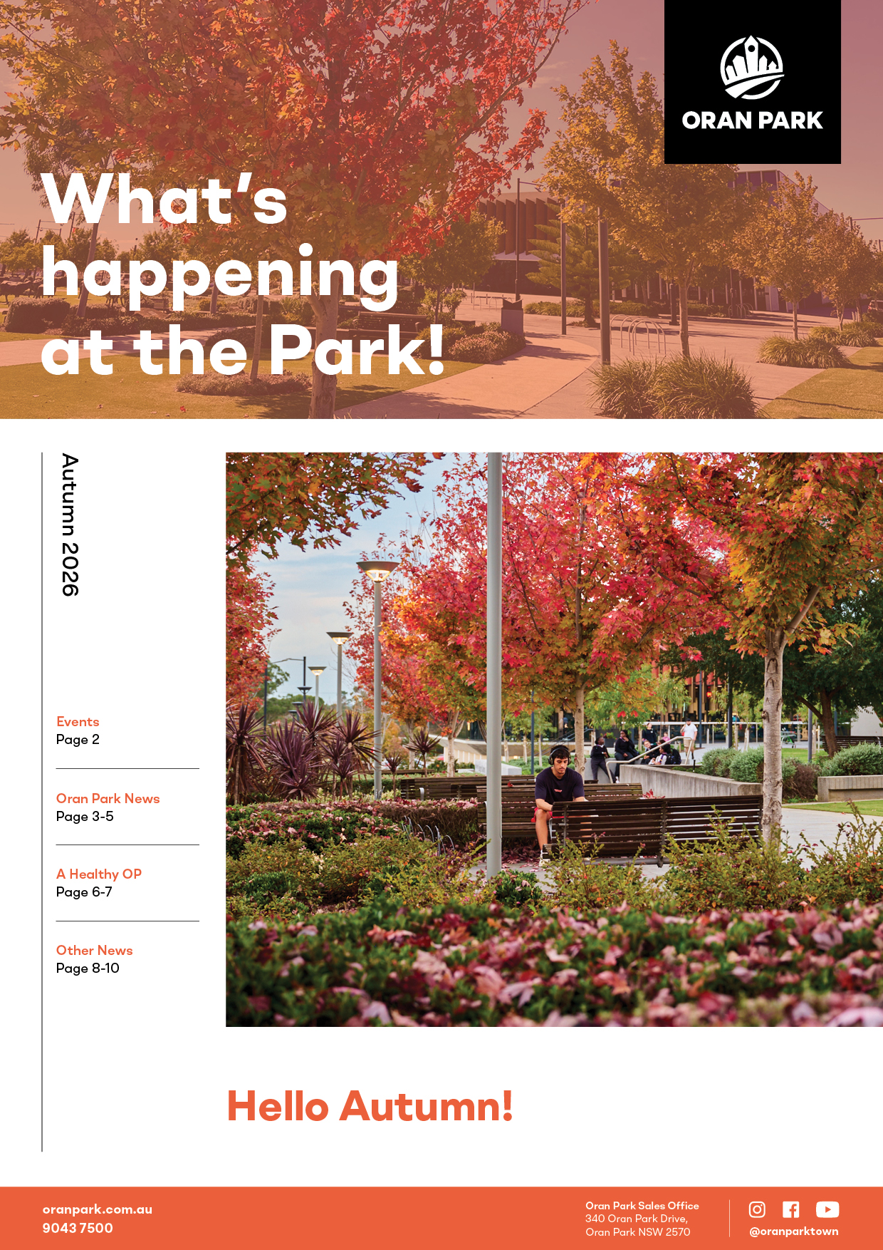 Parks Newsletter Example Email Autumn Community Newsletter - Oran Park | Masterplanned Community ...